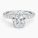 Luxe Amelie Diamond Ring (3/8 ct. tw.) Platinum Oval Engagement Ring