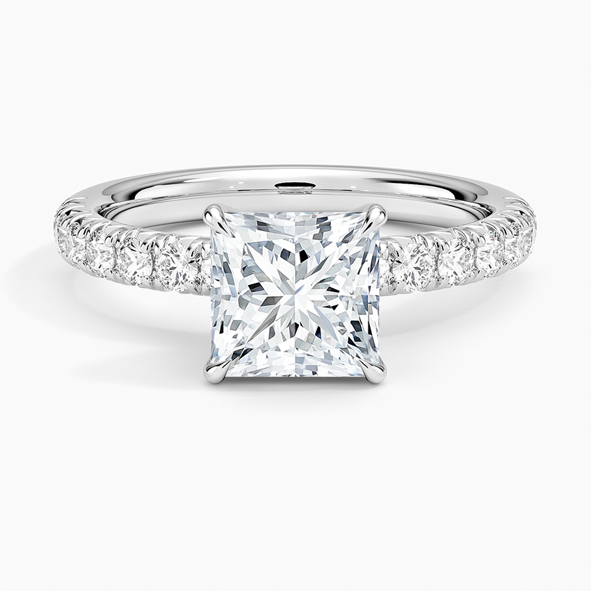 Luxe Amelie Diamond Ring (3/8 ct. tw.) Platinum Princess Engagement Ring