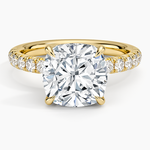 Luxe Amelie Diamond Ring (3/8 ct. tw.) Yellow Gold 18k Cushion Engagement Ring