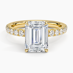 Luxe Amelie Diamond Ring (3/8 ct. tw.) Yellow Gold 18k Emerald Engagement Ring