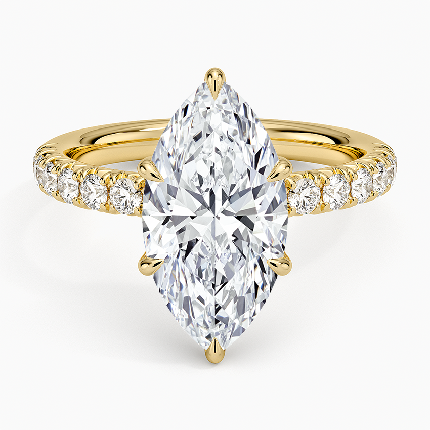Luxe Amelie Diamond Ring (3/8 ct. tw.) Yellow Gold 18k Marquise Engagement Ring
