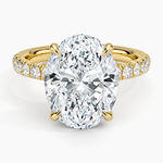 Luxe Amelie Diamond Ring (3/8 ct. tw.) Yellow Gold 18k Oval Engagement Ring