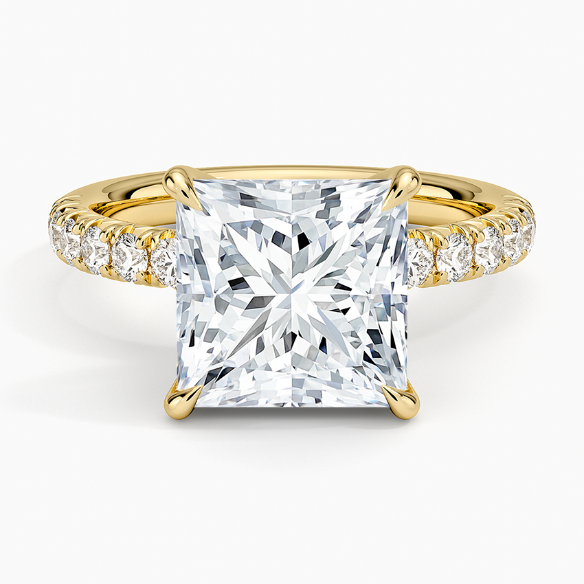 Luxe Amelie Diamond Ring (3/8 ct. tw.) Yellow Gold 18k Princess Engagement Ring