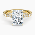 Luxe Amelie Diamond Ring (3/8 ct. tw.) Yellow Gold 18k Radiant Engagement Ring
