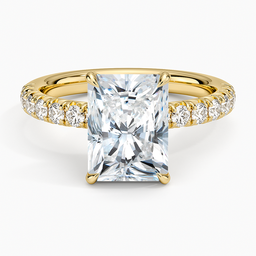 Luxe Amelie Diamond Ring (3/8 ct. tw.) Yellow Gold 18k Radiant Engagement Ring