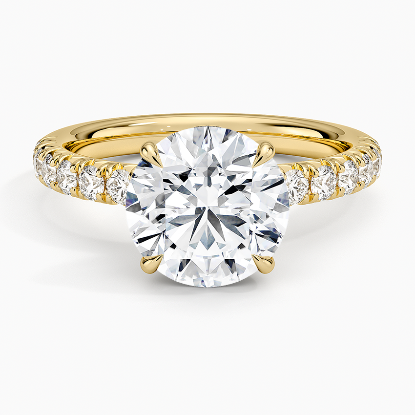 Luxe Amelie Diamond Ring (3/8 ct. tw.) Yellow Gold 18k Round Engagement Ring