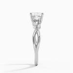 Willow Three Stone Diamond Ring (1/3 ct. tw.) Platinum Asscher Engagement Ring