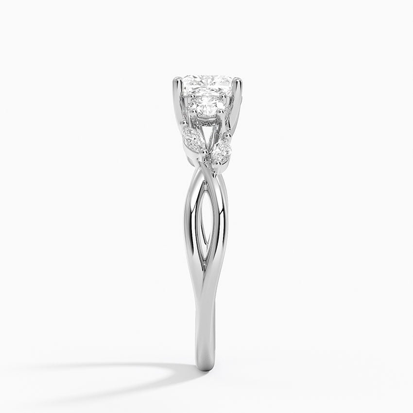 Willow Three Stone Diamond Ring (1/3 ct. tw.) Platinum Cushion Engagement Ring