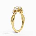 Willow Three Stone Diamond Ring (1/3 ct. tw.) Yellow Gold 18k Cushion Engagement Ring
