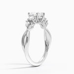 Willow Three Stone Diamond Ring (1/3 ct. tw.) Platinum Heart Engagement Ring