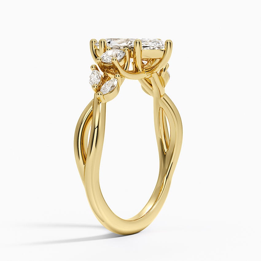 Willow Three Stone Diamond Ring (1/3 ct. tw.) Yellow Gold 18k Marquise Engagement Ring