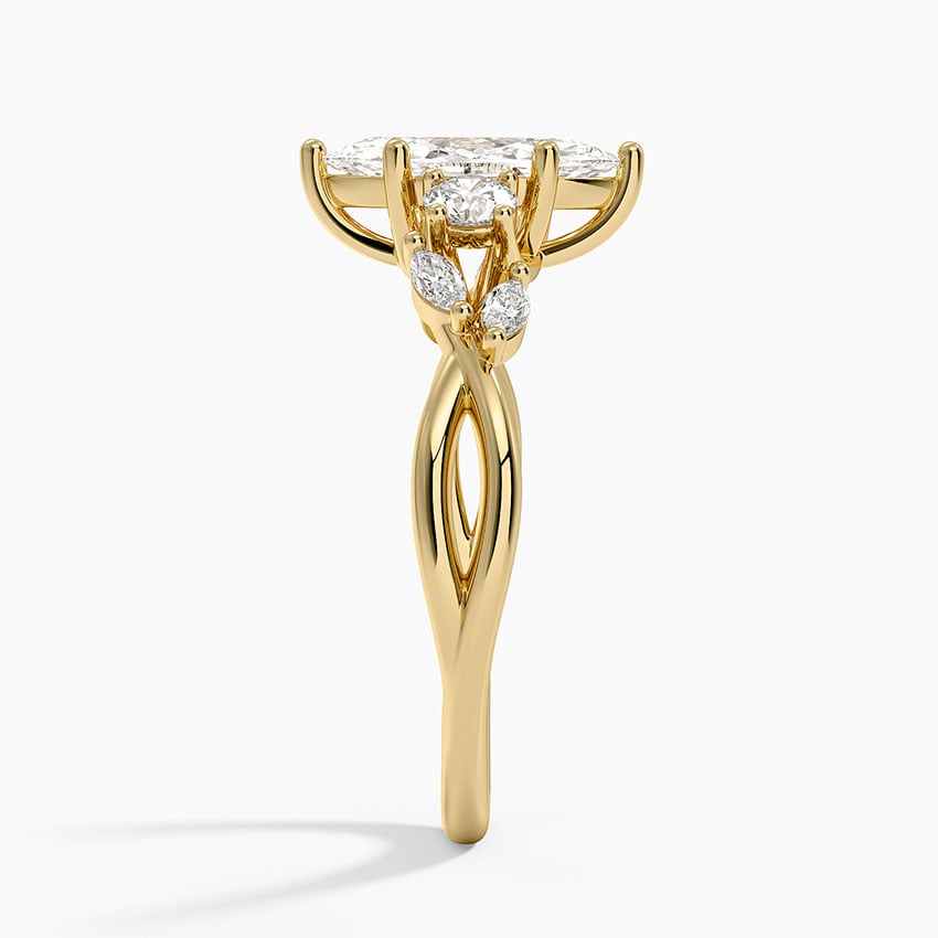 Willow Three Stone Diamond Ring (1/3 ct. tw.) Yellow Gold 18k Marquise Engagement Ring