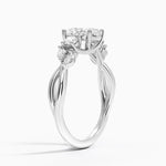 Willow Three Stone Diamond Ring (1/3 ct. tw.) Platinum Oval Engagement Ring