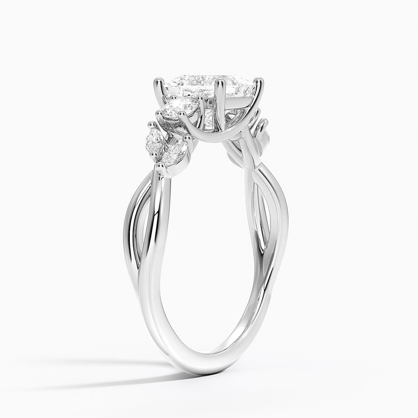 Willow Three Stone Diamond Ring (1/3 ct. tw.) Platinum Princess Engagement Ring