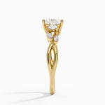 Willow Three Stone Diamond Ring (1/3 ct. tw.) Yellow Gold 18k Princess Engagement Ring