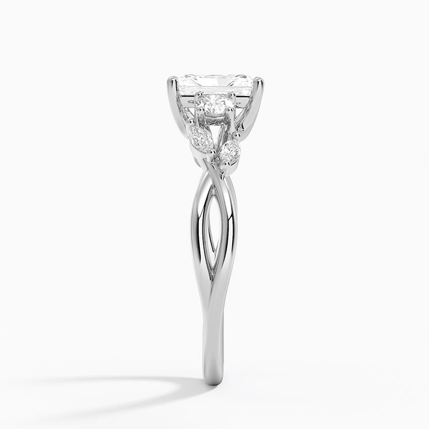 Willow Three Stone Diamond Ring (1/3 ct. tw.) Platinum Radiant Engagement Ring