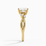 Willow Three Stone Diamond Ring (1/3 ct. tw.) Yellow Gold 18k Radiant Engagement Ring