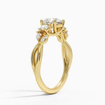 Willow Three Stone Diamond Ring (1/3 ct. tw.) Yellow Gold 18k Round Engagement Ring