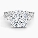 Willow Three Stone Diamond Ring (1/3 ct. tw.) Platinum Cushion Engagement Ring