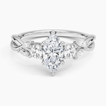 Willow Three Stone Diamond Ring (1/3 ct. tw.) Platinum Marquise Engagement Ring