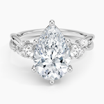Willow Three Stone Diamond Ring (1/3 ct. tw.) Platinum Pear Engagement Ring