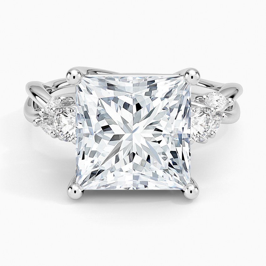 Willow Three Stone Diamond Ring (1/3 ct. tw.) Platinum Princess Engagement Ring