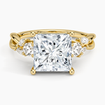 Willow Three Stone Diamond Ring (1/3 ct. tw.) Yellow Gold 18k Princess Engagement Ring