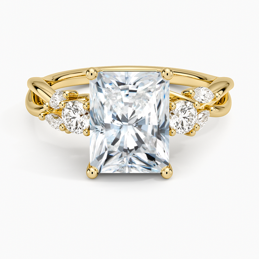 Willow Three Stone Diamond Ring (1/3 ct. tw.) Yellow Gold 18k Radiant Engagement Ring