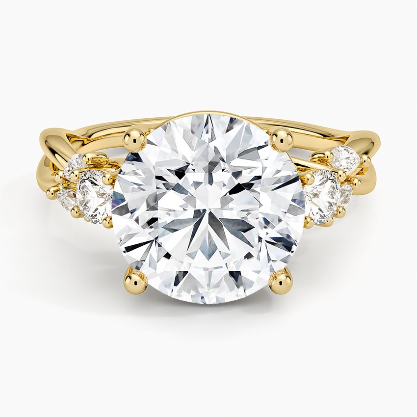 Willow Three Stone Diamond Ring (1/3 ct. tw.) Yellow Gold 18k Round Engagement Ring