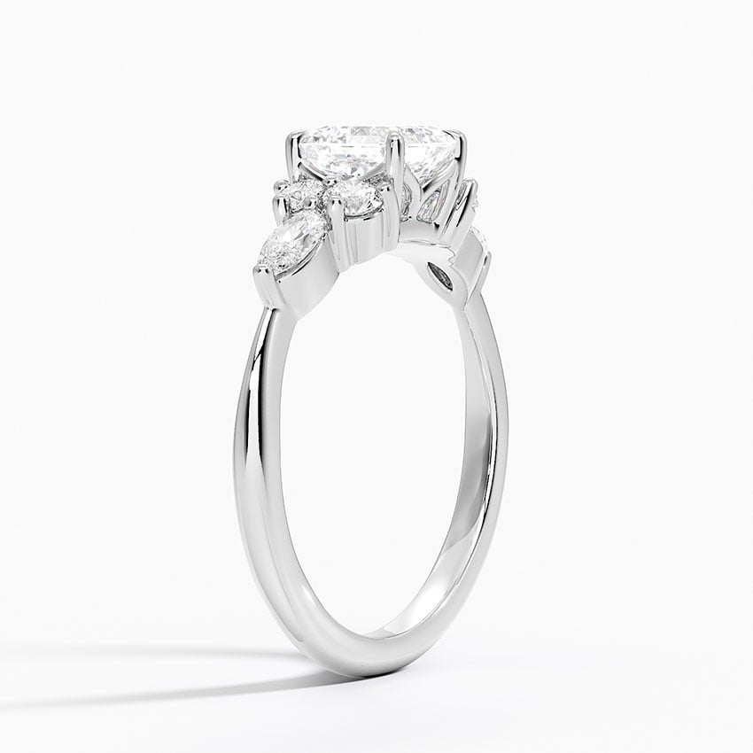 Luxe Nadia Diamond Ring Platinum Asscher Engagement Ring