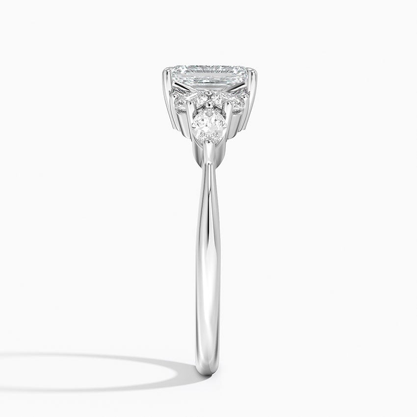 Luxe Nadia Diamond Ring Platinum Emerald Engagement Ring
