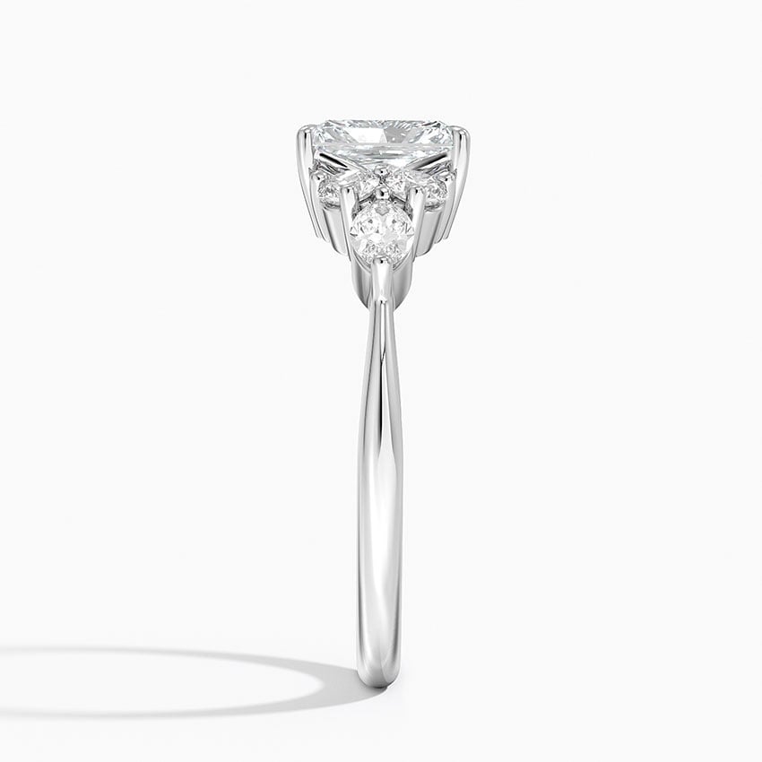 Luxe Nadia Diamond Ring Platinum Radiant Engagement Ring