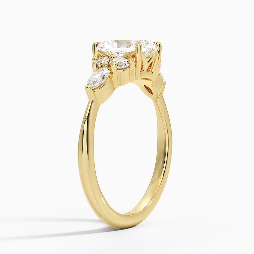 Luxe Nadia Diamond Ring Yellow Gold 18k Radiant Engagement Ring