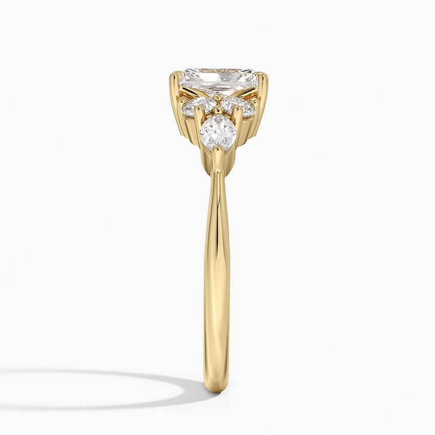 Luxe Nadia Diamond Ring Yellow Gold 18k Radiant Engagement Ring