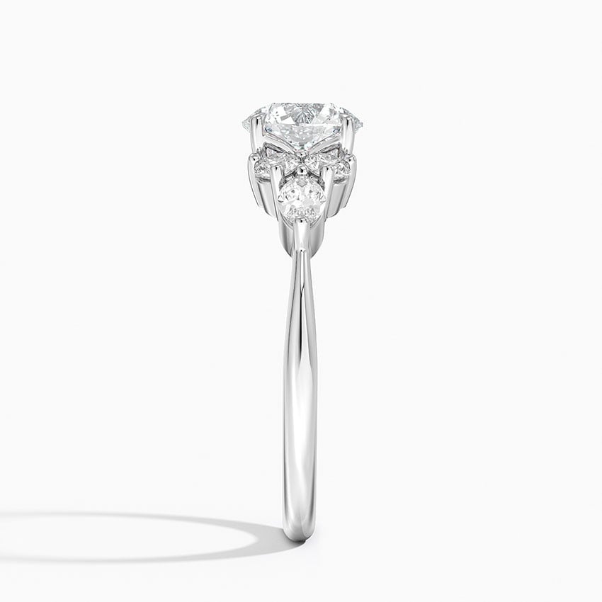 Luxe Nadia Diamond Ring Platinum Round Engagement Ring