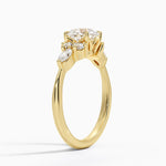 Luxe Nadia Diamond Ring Yellow Gold 18k Round Engagement Ring