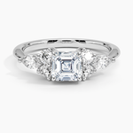 Luxe Nadia Diamond Ring Platinum Asscher Engagement Ring