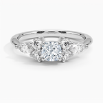 Luxe Nadia Diamond Ring Platinum Cushion Engagement Ring