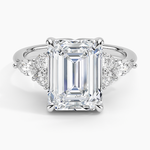 Luxe Nadia Diamond Ring Platinum Emerald Engagement Ring