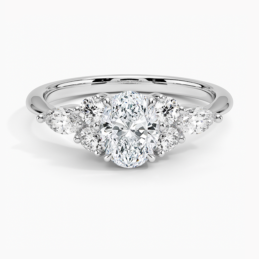 Luxe Nadia Diamond Ring Platinum Oval Engagement Ring