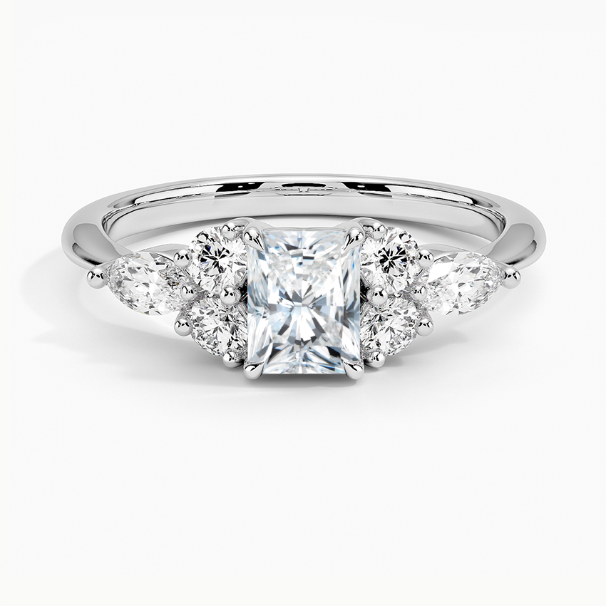 Luxe Nadia Diamond Ring Platinum Radiant Engagement Ring
