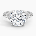 Luxe Nadia Diamond Ring Platinum Round Engagement Ring
