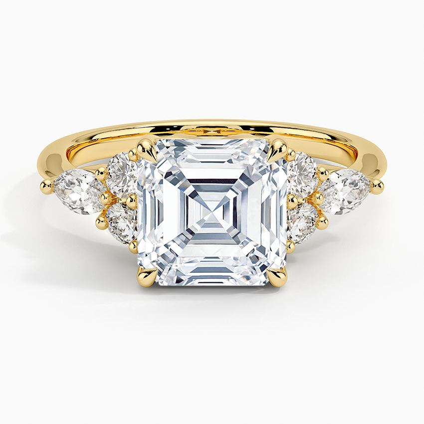 Luxe Nadia Diamond Ring Yellow Gold 18k Asscher Engagement Ring
