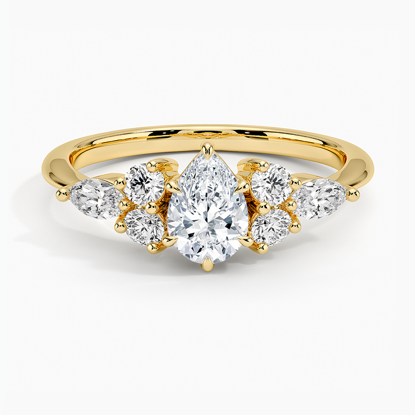 Luxe Nadia Diamond Ring Yellow Gold 18k Pear Engagement Ring