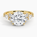 Luxe Nadia Diamond Ring Yellow Gold 18k Round Engagement Ring