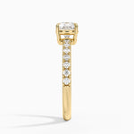 Dara Low-Profile Diamond Ring Yellow Gold 18k Cushion Engagement Ring
