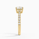 Dara Low-Profile Diamond Ring Yellow Gold 18k Princess Engagement Ring