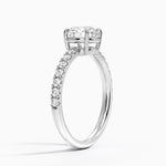 Dara Low-Profile Diamond Ring Platinum Round Engagement Ring