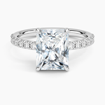 Dara Low-Profile Diamond Ring Platinum Radiant Engagement Ring
