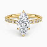 Dara Low-Profile Diamond Ring Yellow Gold 18k Marquise Engagement Ring